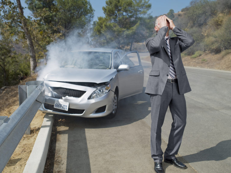 Who is Liable if I Wreck My Car While Working?